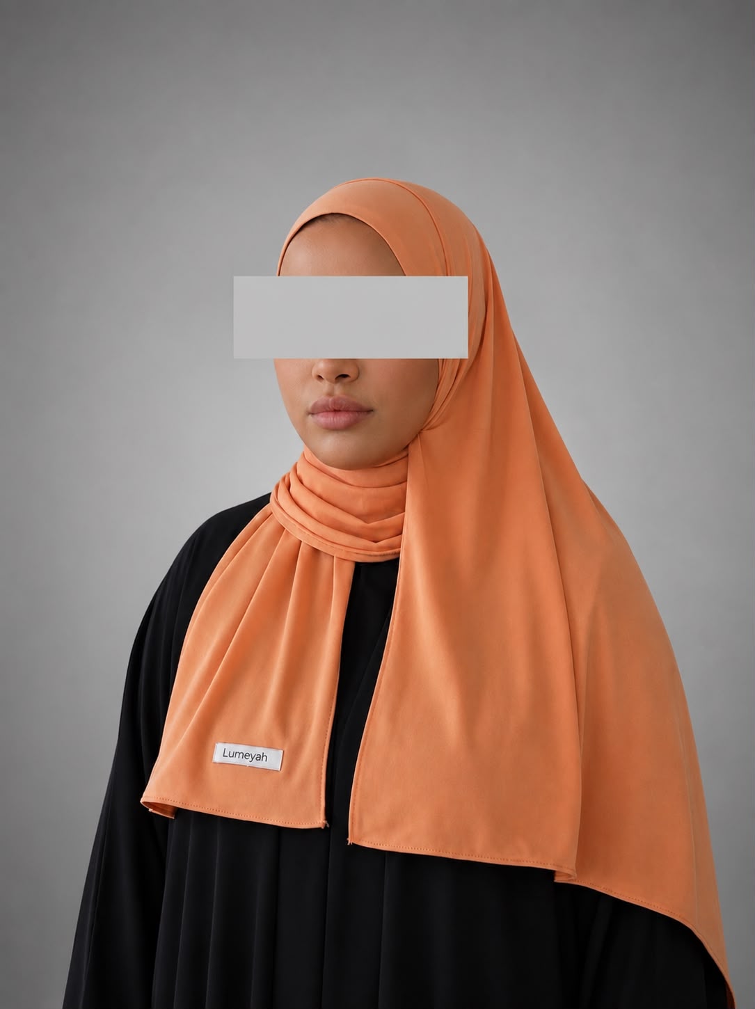 Long Hijab Lumeyah - Orange Pêche