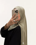 hijab bambou kaki doux lumeyah belgique