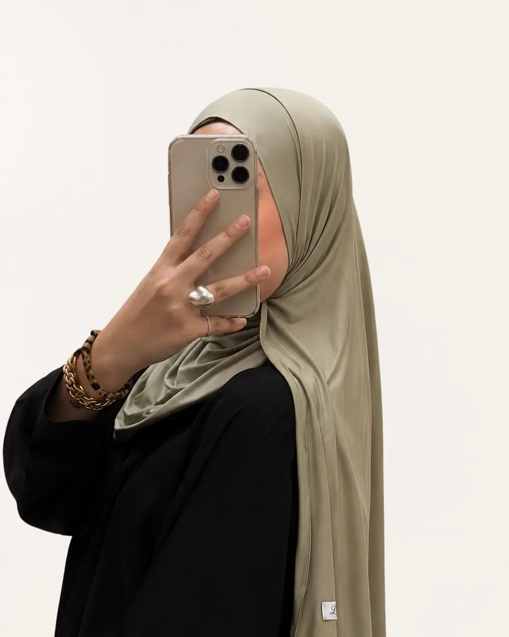 hijab bambou kaki doux lumeyah belgique