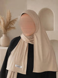 hijab long jersey premium beige sablé lumeyah
